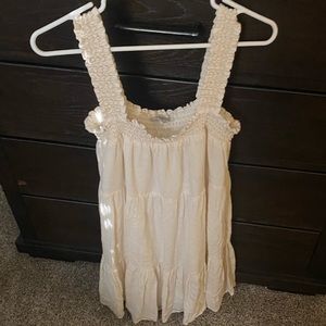 american eagle beige baby doll dress